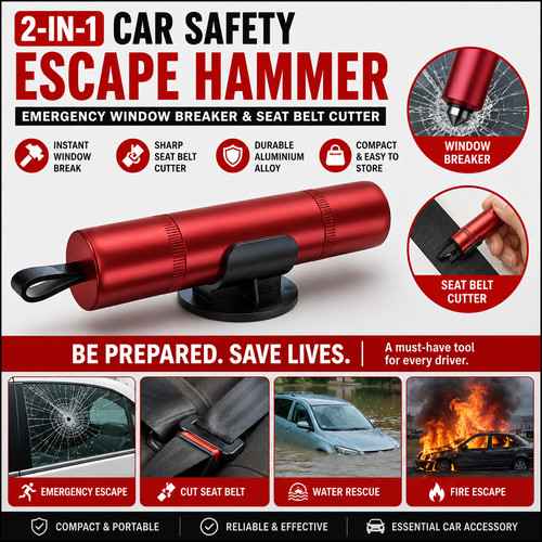 Car window breaker seat - car, belt